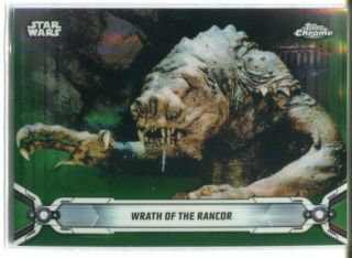 2019 Topps Chrome Star Wars Legacy 132 Wrath Of The Rancor Green Refractor /50