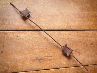 STUBBES LARGE NOTCHED CORNERS PLATES - HANGING PLATE - ANTIQUE BARBED BARB WIRE 5