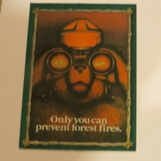 1996 Smokey The Bear Dart Flipcardz Foil Promo Card P1