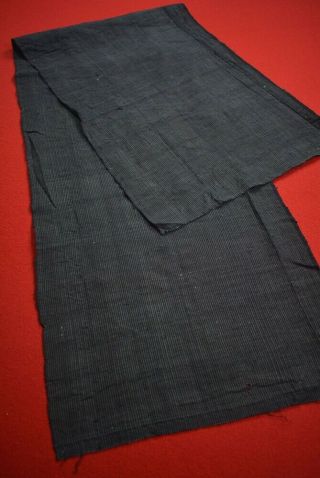 Xv33/75 Vintage Japanese Fabric Cotton/silk Antique Patch Indigo Blue Shima 53 "