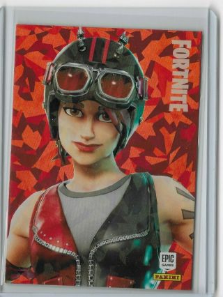 2019 Panini Fortnite Chopper Rare Outfit Cracked Ice Sp 161