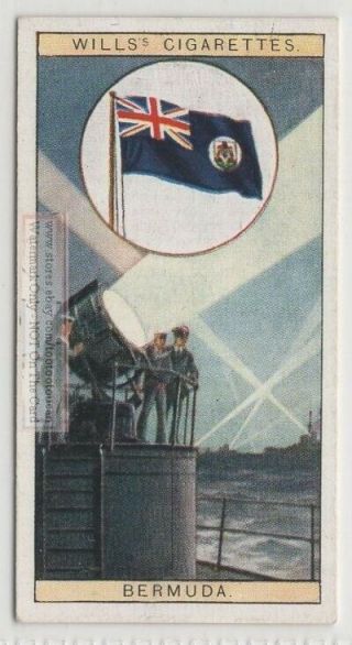 Bermuda Territory Flag Colonial Britain West Indies 80,  Y/o Ad Trade Card