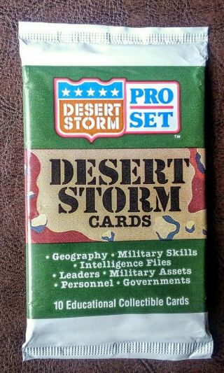 1991 Pro Set Desert Storm Military Cards Pack (10 Cards)