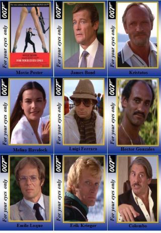 For Your Eyes Only - James Bond Movie Trading Cards 007