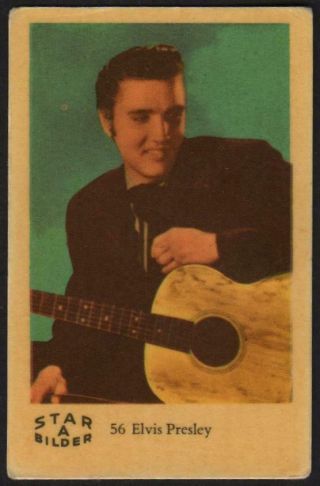 Elvis Presley - 1962 Vintage Swedish Star Bilder A Movie Star Gum Card 56