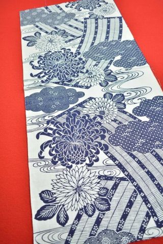 Xk59/50 Vintage Japanese Fabric Cotton Antique Boro Patch Indigo Blue 37 "