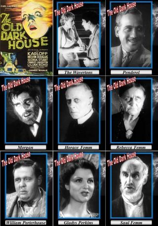 The Old Dark House Movie Trading Cards.  1932 Classic Horror Boris Karloff