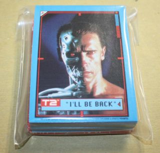 1991 Topps Terminator 2 Complete Set Of 44 Cards Plus Pack