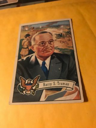 1952 Vintage Bowman Us Presidents 35 - Harry Truman