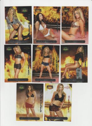 2002 Bench Warmer Chromium Hotties Complete 8 Card Set - Series 1