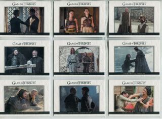 Game Of Thrones Season 6 Complete 10 Card Chase Set Relationships