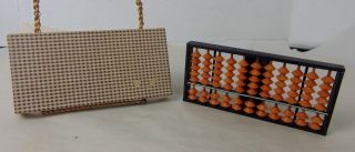 Vintage Miniature Abacus Made In Japan Wooden 6 1/2 " X 3 "