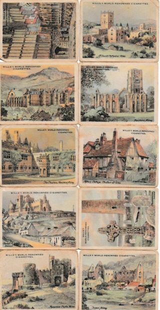 25 W.  D.  & H.  O Wills ' s cigarette trading cards of The Nation ' s Shrines 3