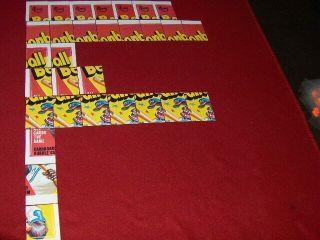 (30) 1973 Topps Wacky Packages 3rd Series Unchecked Checklist Cards.