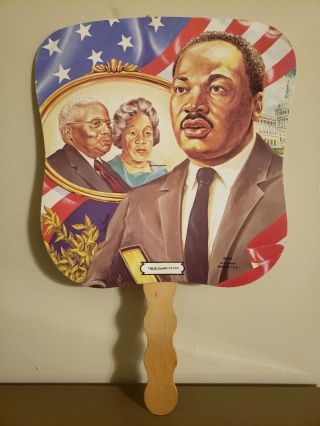 Vintage Dr.  Martin Luther King Jr/varner Memorial Funeral Home Hand Held Fan
