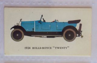 1924 Rolls Royce Twenty Mobil Oil Vintage Cars 1966 Trading Card Auto (b13)