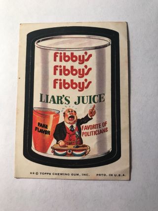 1974 Topps Wacky Package Sticker 7th Series Fibby 