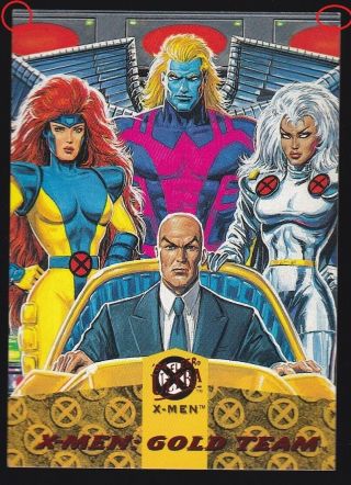 1994 Fleer Ultra X - Men Blue & Gold Team Triptych 5 Jean Grey Storm Archangel