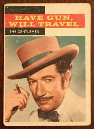 Vintage 1958 Topps Trading Card 31 Tv Western Have Gun Will Travel The Gentleman