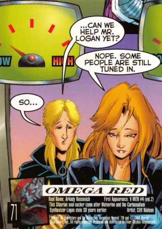 OMEGA RED / X - Men Fleer Ultra Wolverine (1996) BASE Trading Card 71 2