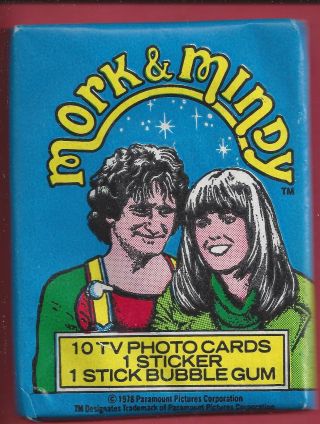 1978 Topps Mork & Mindy (tv) Trading Card Pack