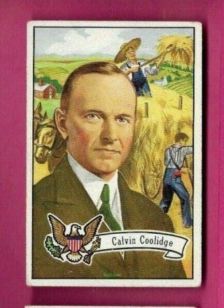 Calvin Coolidge 1956 Topps U.  S.  Presidents 32 Vg