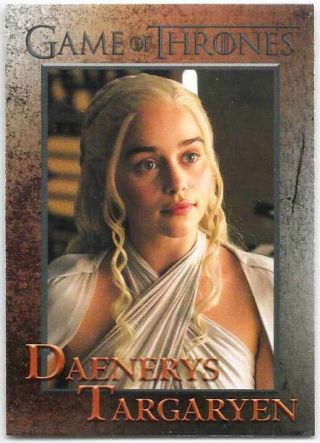 Daenerys Targaryen Emilia Clarke 2016 Game Of Thrones Card 41 Rittenhouse