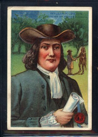1911 T68 Heroes Of History William Penn (vg) 695869