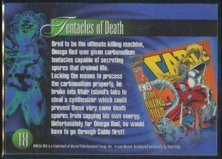 1995 Flair Marvel Annual Trading Card 18 Omega Red 2