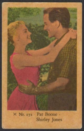 Shirley Jones & Pat Boone - 1958 Swedish X Nr Set Movie Star Gum Card X Nr 171