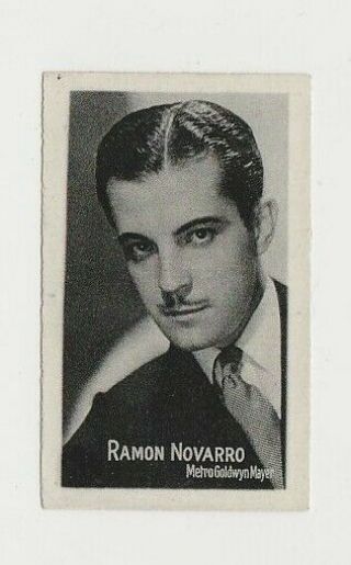 Ramon Novarro 1930s Almona Film Stars German Trading Card 47 E2