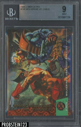 1994 Fleer Ultra X - Men 145 Wolverine Vs.  Cable Bgs 9