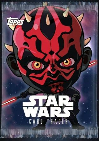 Star Wars Card Trader Swct Digital Pack Art Darth Maul Insert Galaxy Pop