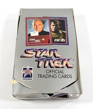 1991 Impel Star Trek 25th Anniversary Partial Trading Card Box 28 Packs