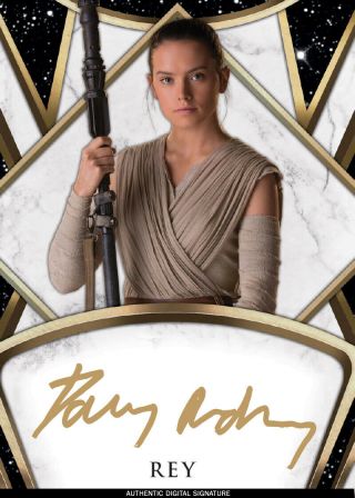 Topps Star Wars Card Trader Topps Finest 2019 Signature Daisy Ridley As Rey