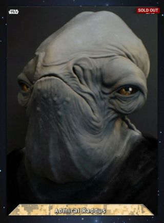 Topps Star Wars Card Trader Rogue One Yellow Concept Portrait Admiral Raddus /40