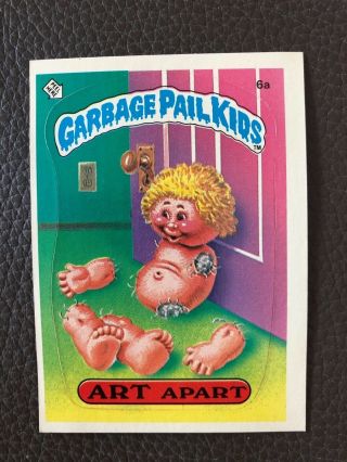 Vintage 1985 Topps Series 1 Garbage Pail Kids Card - Art Apart - 6a