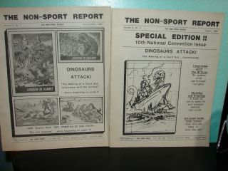 2 - Issues Of " The Non - Sport Report " - The Making Of Dinosaurs Attack - 1989.