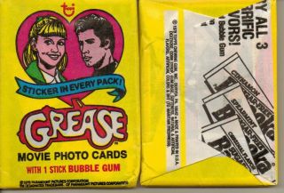1978 Grease Pack From Box John Travolta & Olivia Newton John