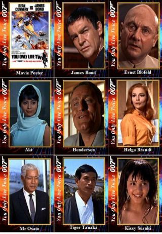 You Only Live Twice - James Bond Movie Trading Cards 007 Ohmss