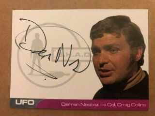 Ufo Series 2: Autograph Card: Derren Nesbitt As Col Craig Collins Dn2 Black Ink