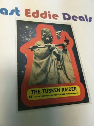 O - Pee - Chee Canada 1977 Star Wars Tusken Raider First Series Sticker 14 Lucas