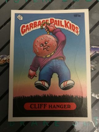 1986 Topps 181a Cliff Hanger Garbage Pail Kids Ext - Rare Look