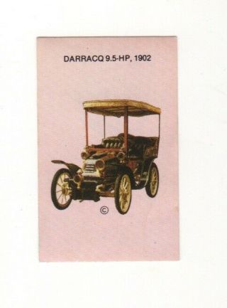 Sanitarium Australia - Veteran & Vintage Cars “darracq 9.  5hp 1902 "