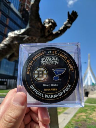 2019 Stanley Cup Final Game 7 Warm - Up Puck Boston Bruins Vs.  St Louis Blues