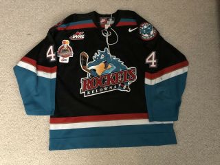 Mike Card Game Worn 02/03 Kelowna Rockets Jersey W/ Memorial Cup Patch