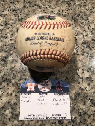 Mike Trout Angels Game Baseball Hit Flyout Vs Astros 8/23/19 Ohtani Greinke