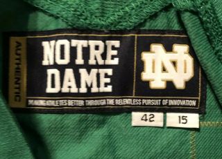 Notre Dame 2015 Shamrock Series Boston Team Issued Under Armour Jersey 14 4