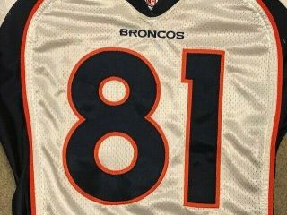 RARE 06 Nate Jackson Denver Broncos Game Issued 81 Worn Nameplate Jersey 06 - 44 4