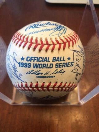 1999 NY Yankees World Series Team Signed Baseball 26 Names Jeter,  Rivera,  Torre 2